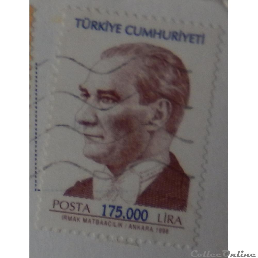 Turquie 02888 Kemal Ataturk 175 000L de 1998 timbre asie turquie 02888 kemal ataturk 175 000l de 1998