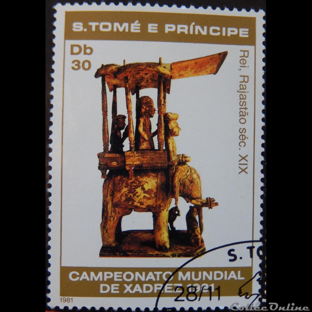 Sao Tomé-et-Principe 00642 Eléphant 30 Db de 1981 timbre afrique sao tome et principe 00642 elephant 30 db de 1981