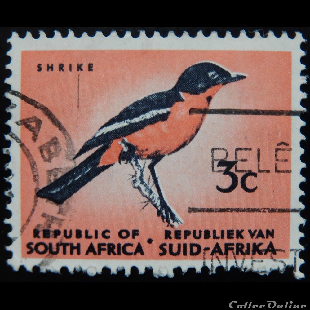timbre afrique du sud 00253 gonolek rouge noir 3c de 1961