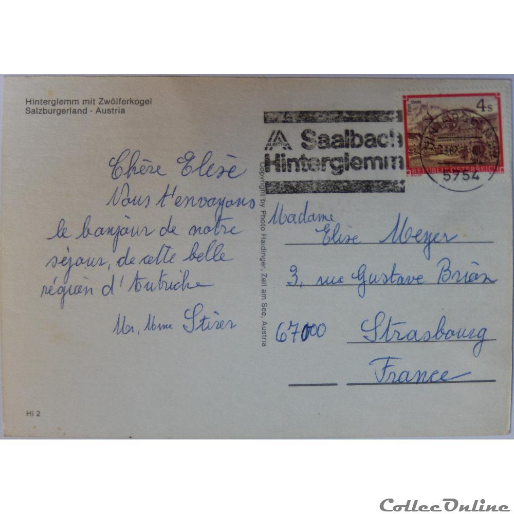 carte postale europe midi pyrenee cp autriche salzburg hinterglemm