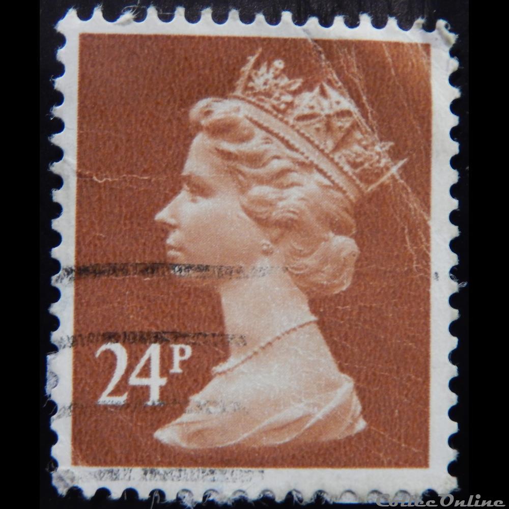 Royaume-Uni 01563 reine Elisabeth II 24p de 1991 timbre europe royaume uni 01563 reine elisabeth ii 24p de 1991