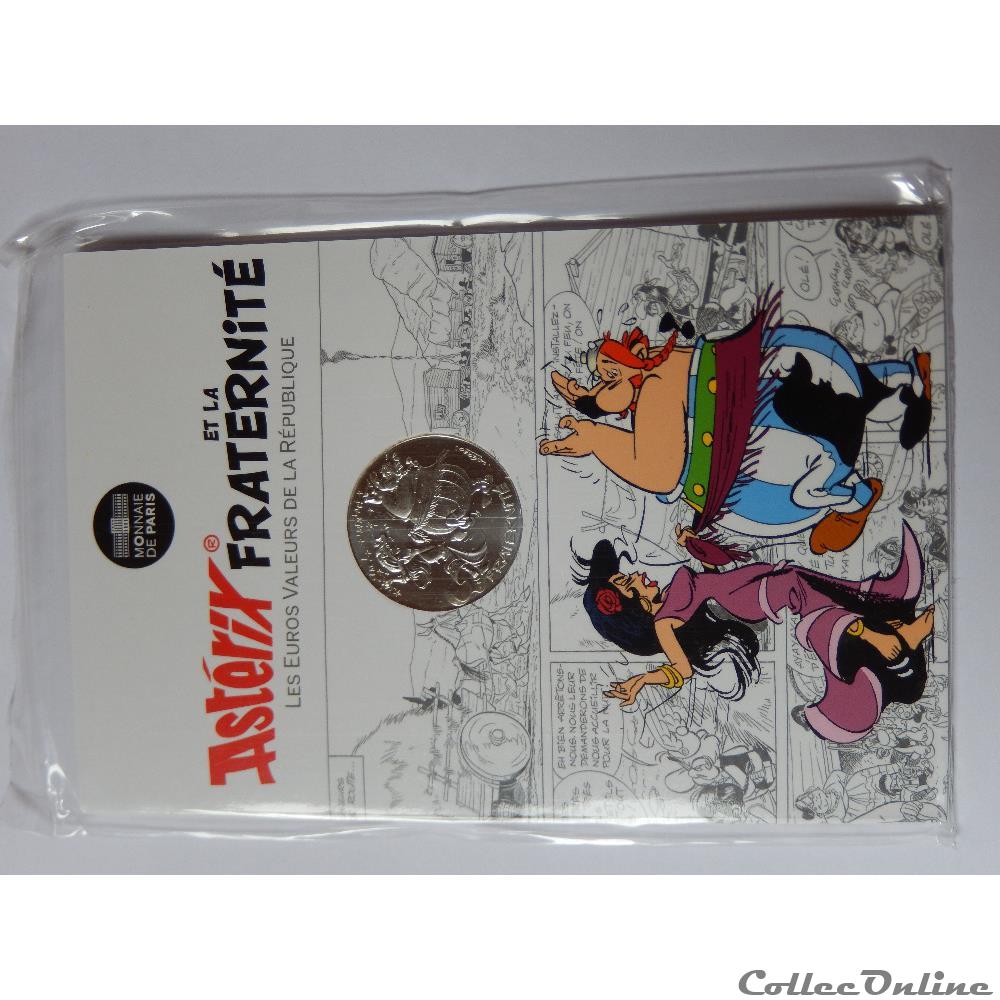 10 euros, Astérix et fraternité Espagnols 2015 2 monnaie france moderne 10 euros asterix et fraternite espagnols 2015