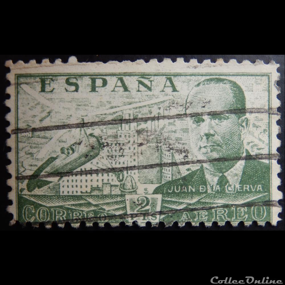 timbre europe espagne pa0222 juan de la cierva 2ptas de 1942