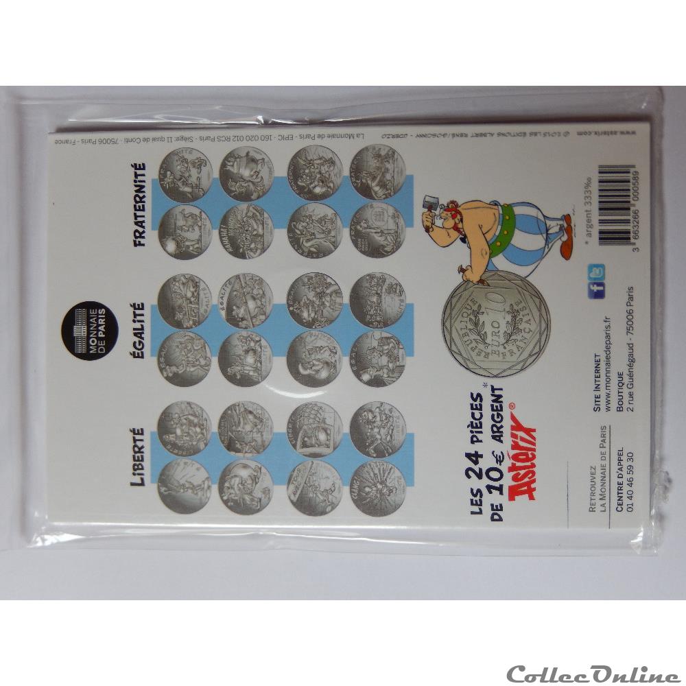 10 euros, Astérix et la fraternité Normands 2015 3 monnaie france pologne 10 euros asterix et la fraternite normands 2015