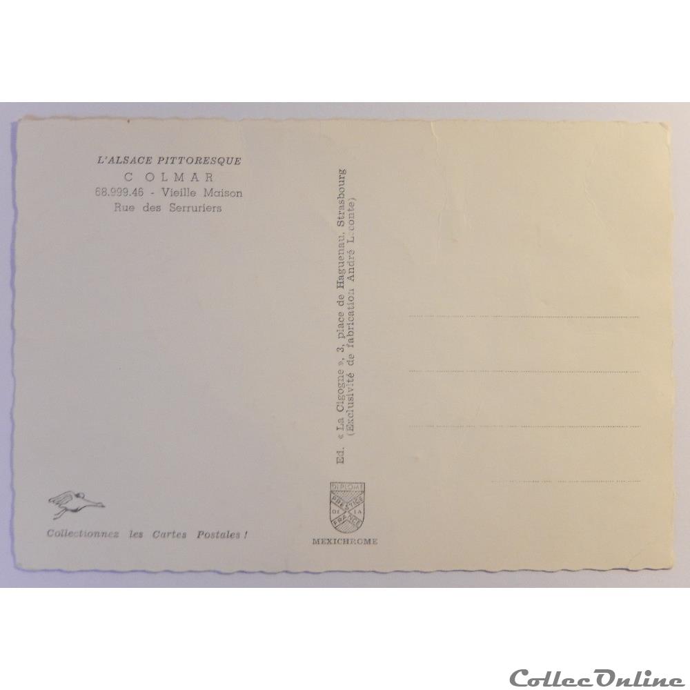 CPA de Colmar, rue des Serruriers, Haut-Rhin carte postale france alsace cpa de colmar rue des serruriers haut rhin