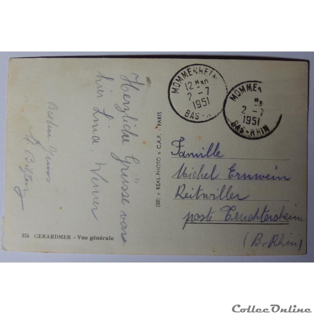 carte postale france lorraine cpa des vosges gerardmer vue generale