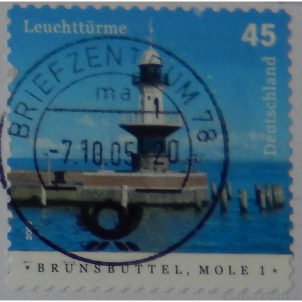 Allemagne RFA 02299 phare de Brünsbuttel, jetée 1 45c de 2005 timbre europe allemagne rfa 02299 phare de brunsbuttel jetee 1 45c de 2005