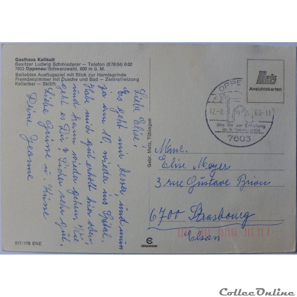 CP d'Allemagne, Bade-Wurtemberg, Oppenau carte postale europe rhone alpe cp allemagne bade wurtemberg oppenau