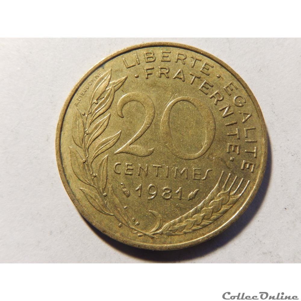 20 centimes Marianne 1981 monnaie france moderne 20 centimes marianne 1981