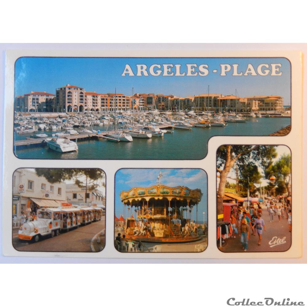 CP des Pyrénées-Orientales, Argelès-Plage carte postale france midi cp des pyrenees orientales argeles plage