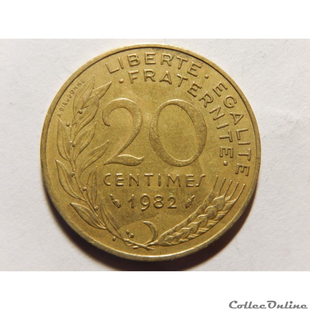 20 centimes Marianne 1982 monnaie france moderne 20 centimes marianne 1982