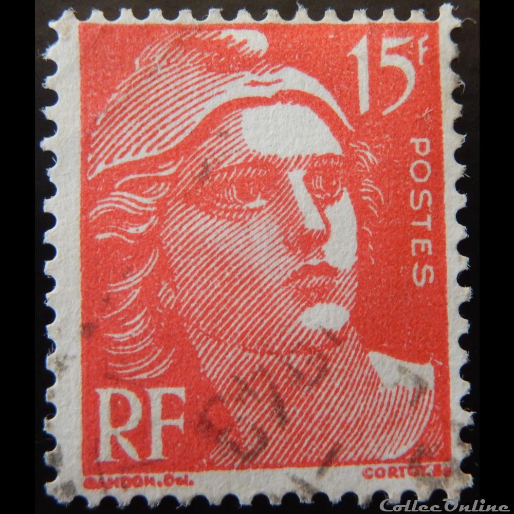 00813 Marianne de Gandon 15 F rouge timbre france 00813 marianne de gandon 15 f rouge