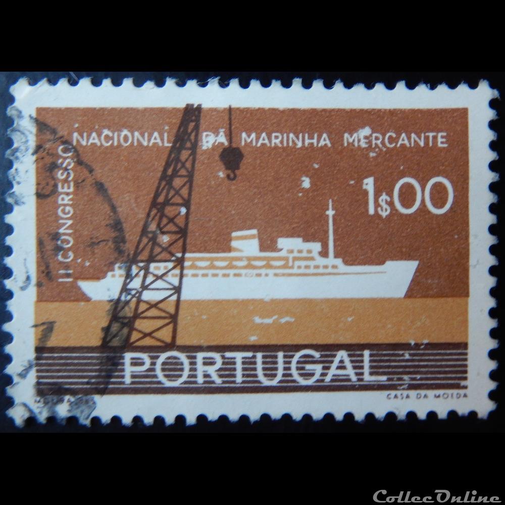 timbre europe portugal 00851 paquebot santa maria 1 de 1958