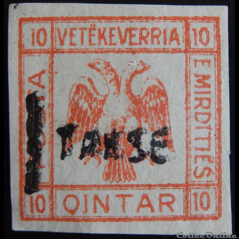 timbre europe allemagne albanie mirdities armoirie 10q de 1921