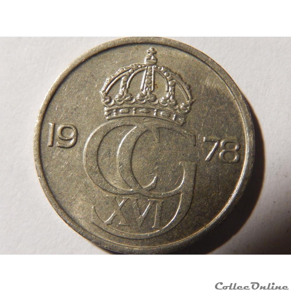 monnaie monde suede 25 ore de 1978