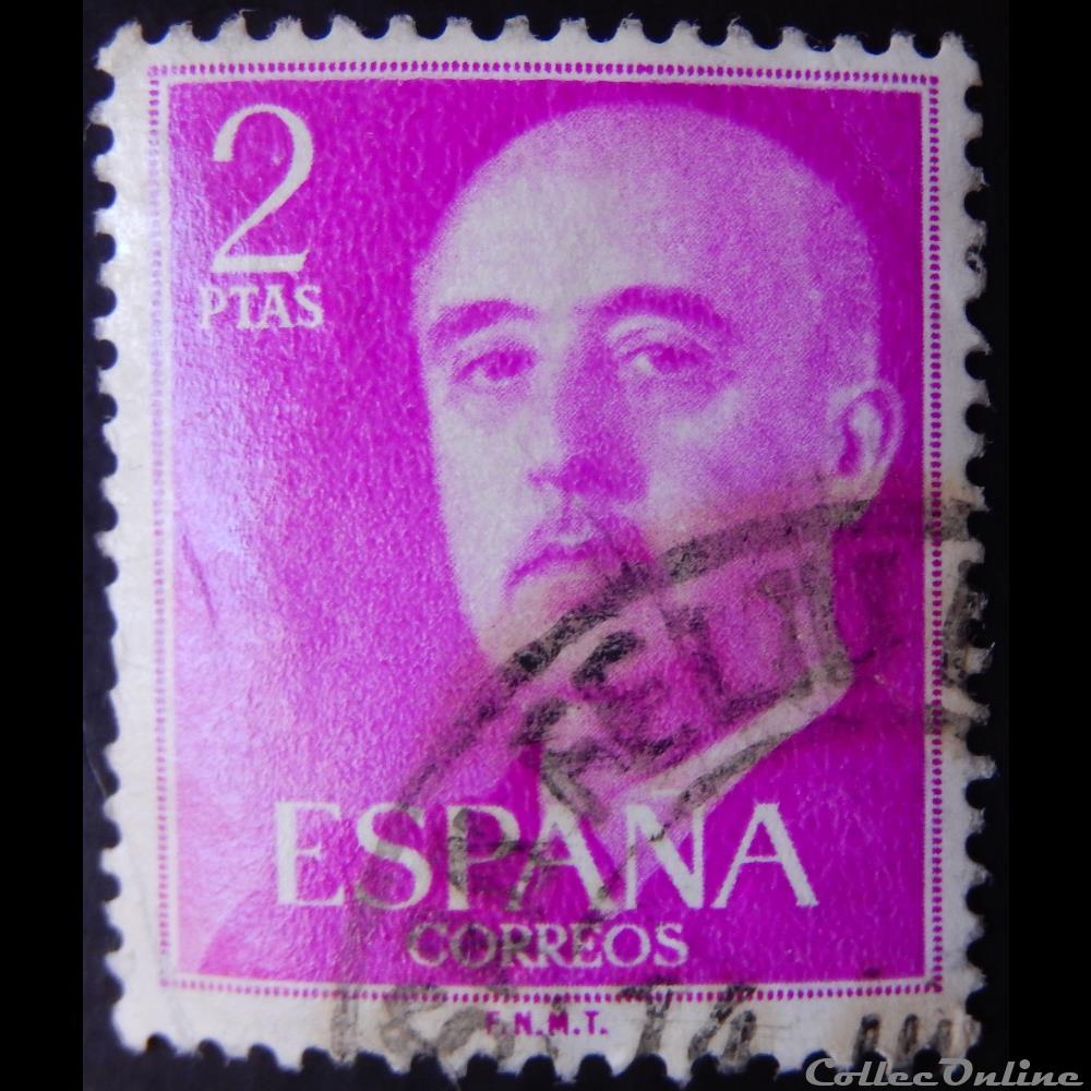 Espagne 00865A général Francisco Franco 2Ptas de 1956 5 timbre europe espagne 00865a general francisco franco 2ptas de 1956