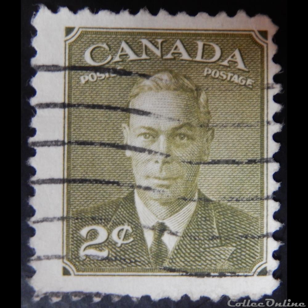 timbre amerique canadum canada 00237a roi george vi 2c de 1951