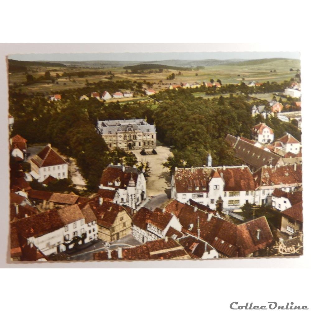 CPA de Bouxwiller, vue aérienne, Bas-Rhin carte postale france alsace cpa de bouxwiller vue aerienne bas rhin
