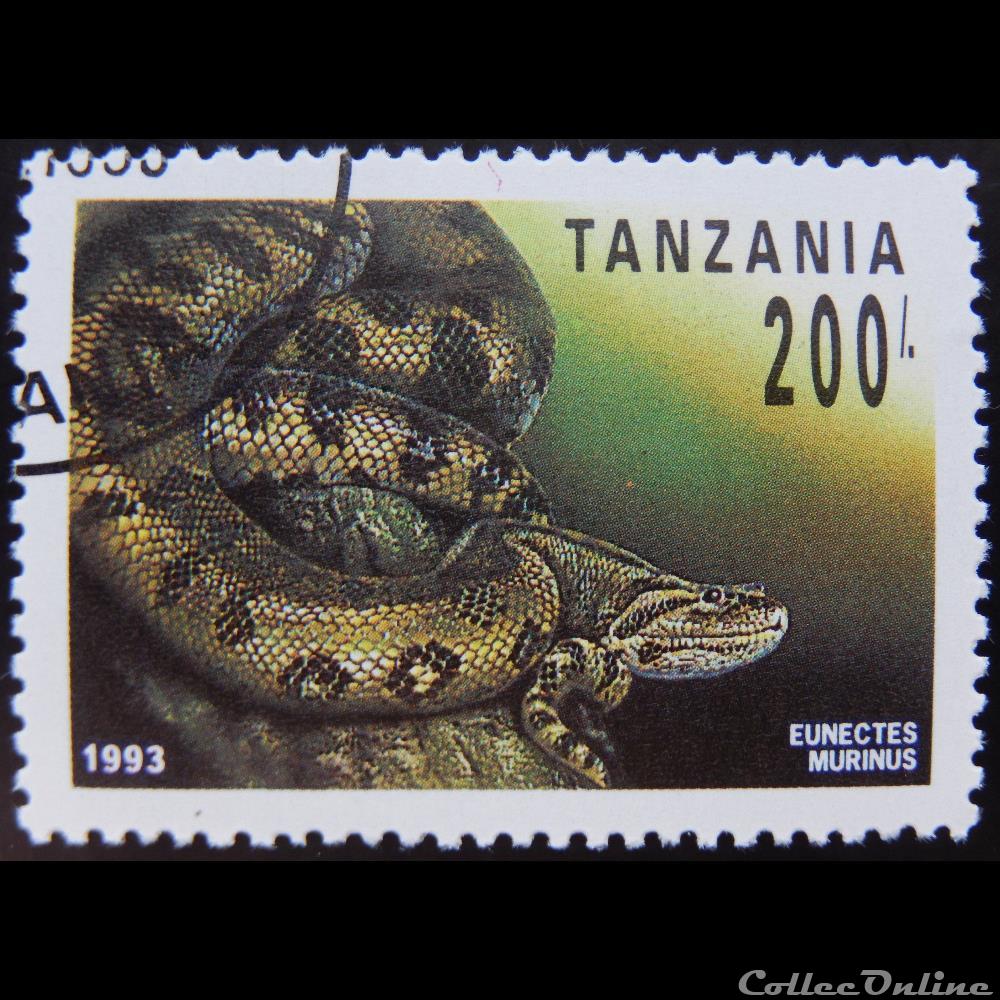 Tanzanie 01419 Anaconda de 1993 200 TSh timbre afrique tanzanie 01419 anaconda de 1993 200 tsh