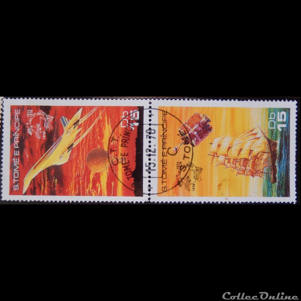 Sao Tomé-et-Principe 00503 Voilier et satellite 15 Db de 1978 timbre afrique sao tome et principe 00503 voilier et satellite 15 db de 1978
