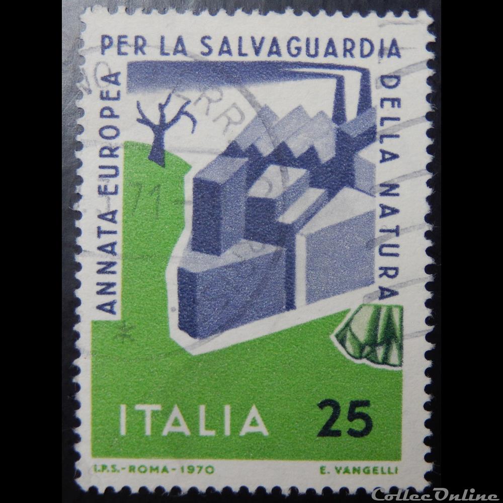 Italie 01064 année européenne pour la sauvegarde de la nature 25 lires de 1970 timbre italie 01064 annee europeenne pour la sauvegarde de la nature 25 lires de 1970