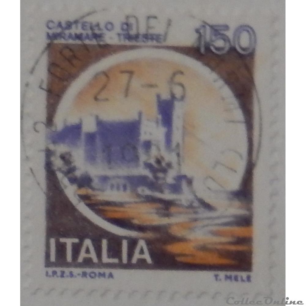 timbre europe italie 01442 chateau de trieste 150 lires de 1980