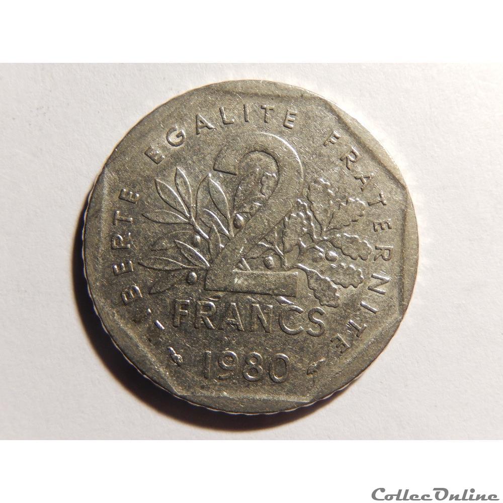 2 Francs Semeuse 1980 monnaie france moderne 2 francs semeuse 1980