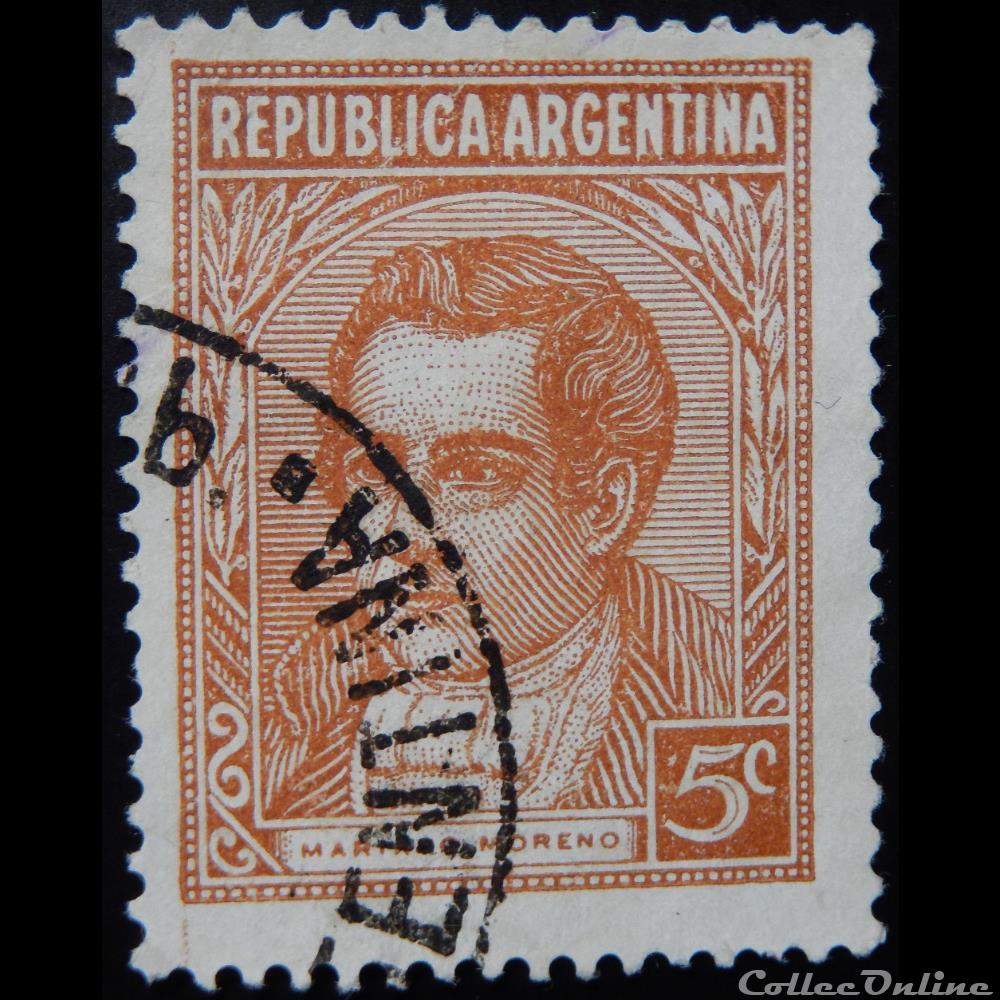 timbre amerique argentine 00368 mariano moreno 5c de 1935