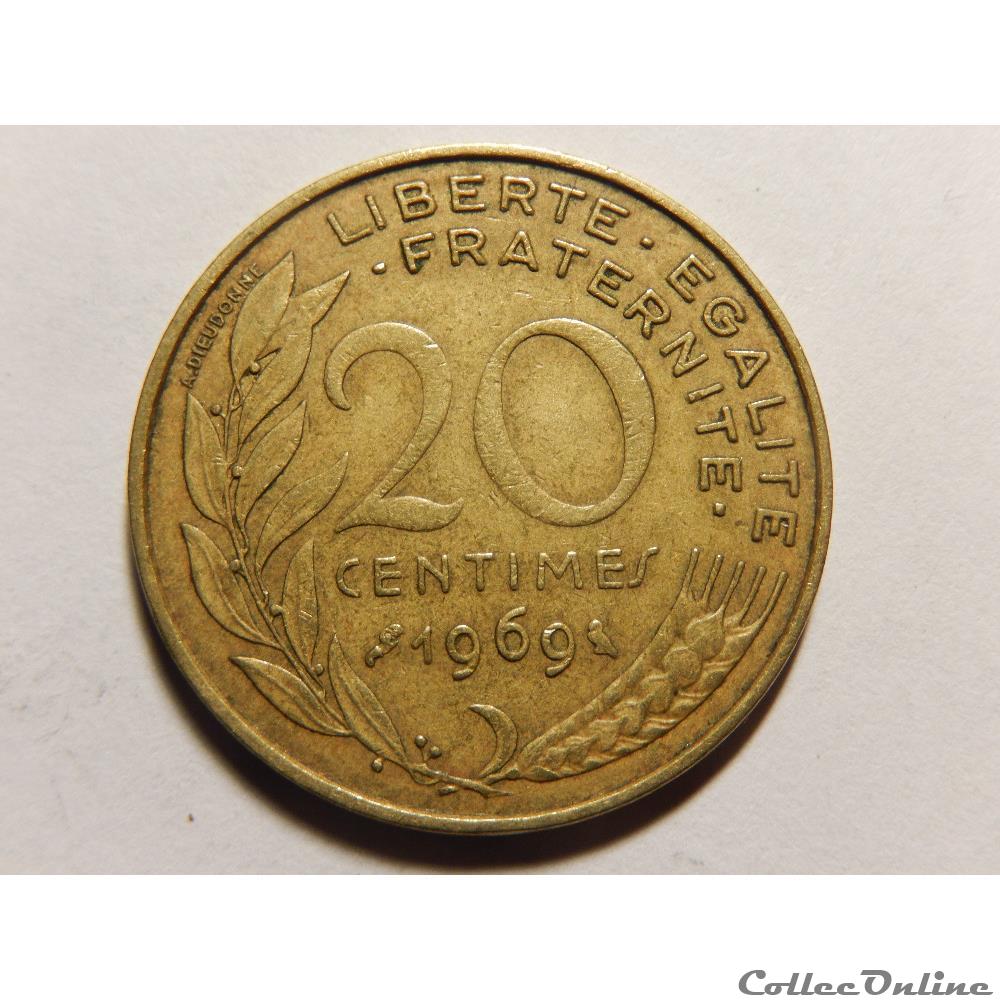 20 centimes Marianne 1969 monnaie france moderne 20 centimes marianne 1969