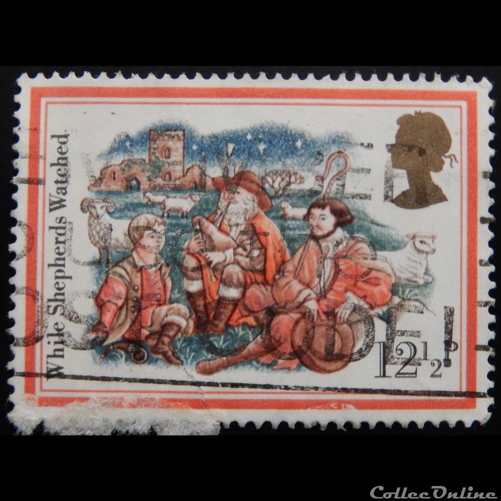 Royaume-Uni 01062 alors que les bergers regardaient 12 1/2p de 1982 timbre europe royaume uni 01062 alors que les bergers regardaient 12 1 2p de 1982