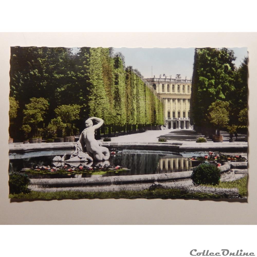 carte postale europe rhone alpe cpa autriche vienne le bassin aux contours etoile du chateau de schonbrunn