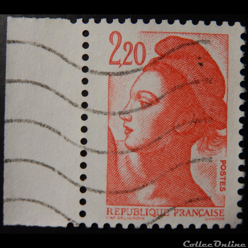 timbre france 02376 la republique type liberte 2f20 rouge