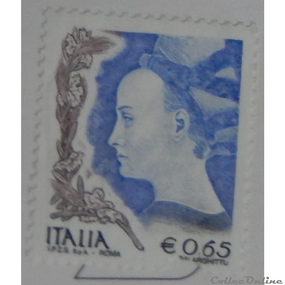 timbre europe italie 02702 femme dans art 0 65 de 2004