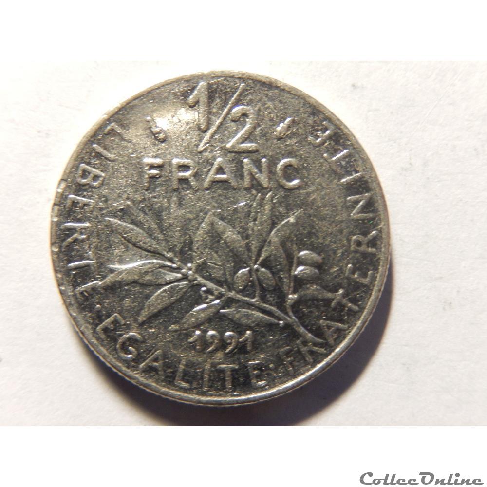 50 centimes Semeuse 1991 monnaie france moderne 50 centimes semeuse 1991
