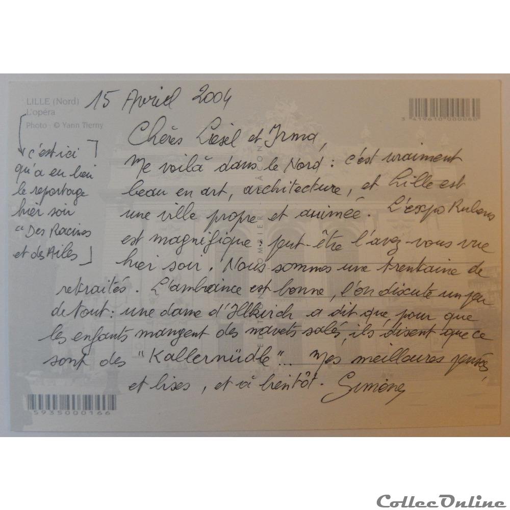 CP du Nord, Lille, l'opéra carte postale france pa de calai cp du nord lille opera