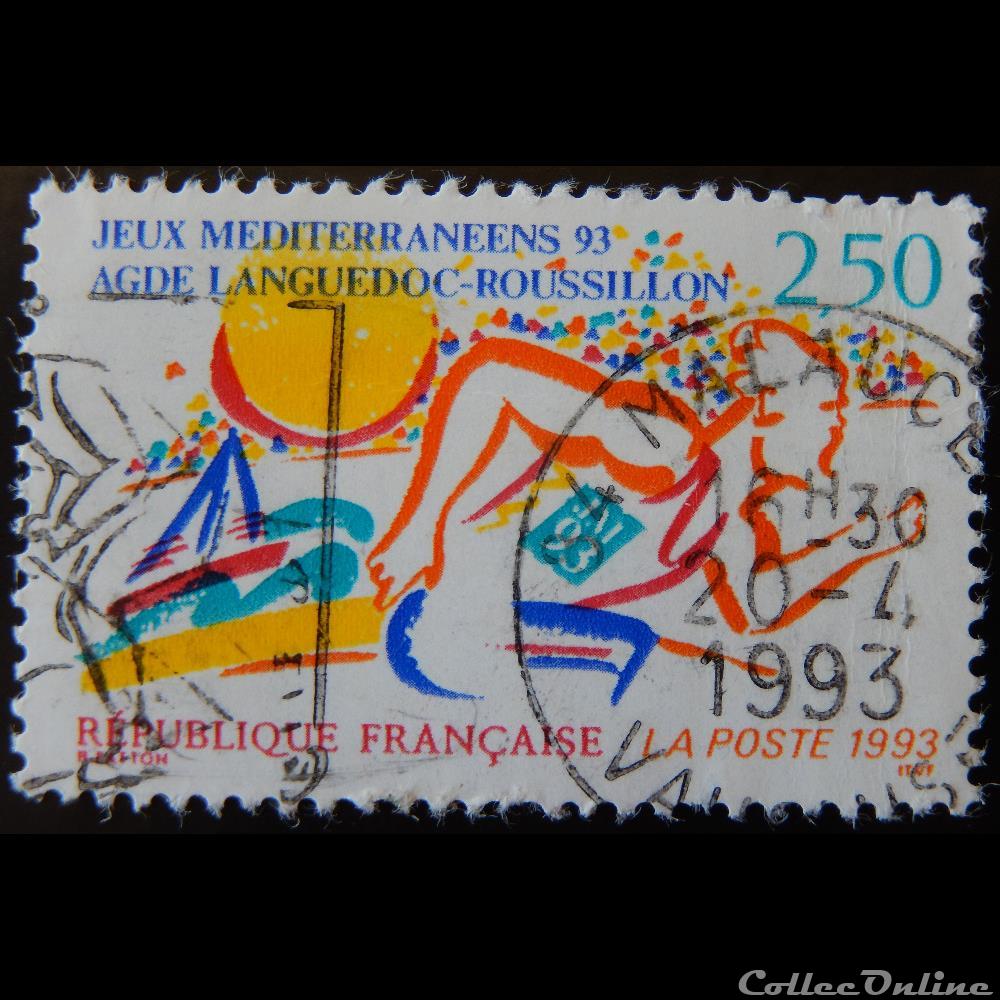 02795 Jeux méditerranéens 93 Agde Languedoc-Roussillon 2F50 timbre france 02795 jeux mediterraneens 93 agde languedoc roussillon 2f50
