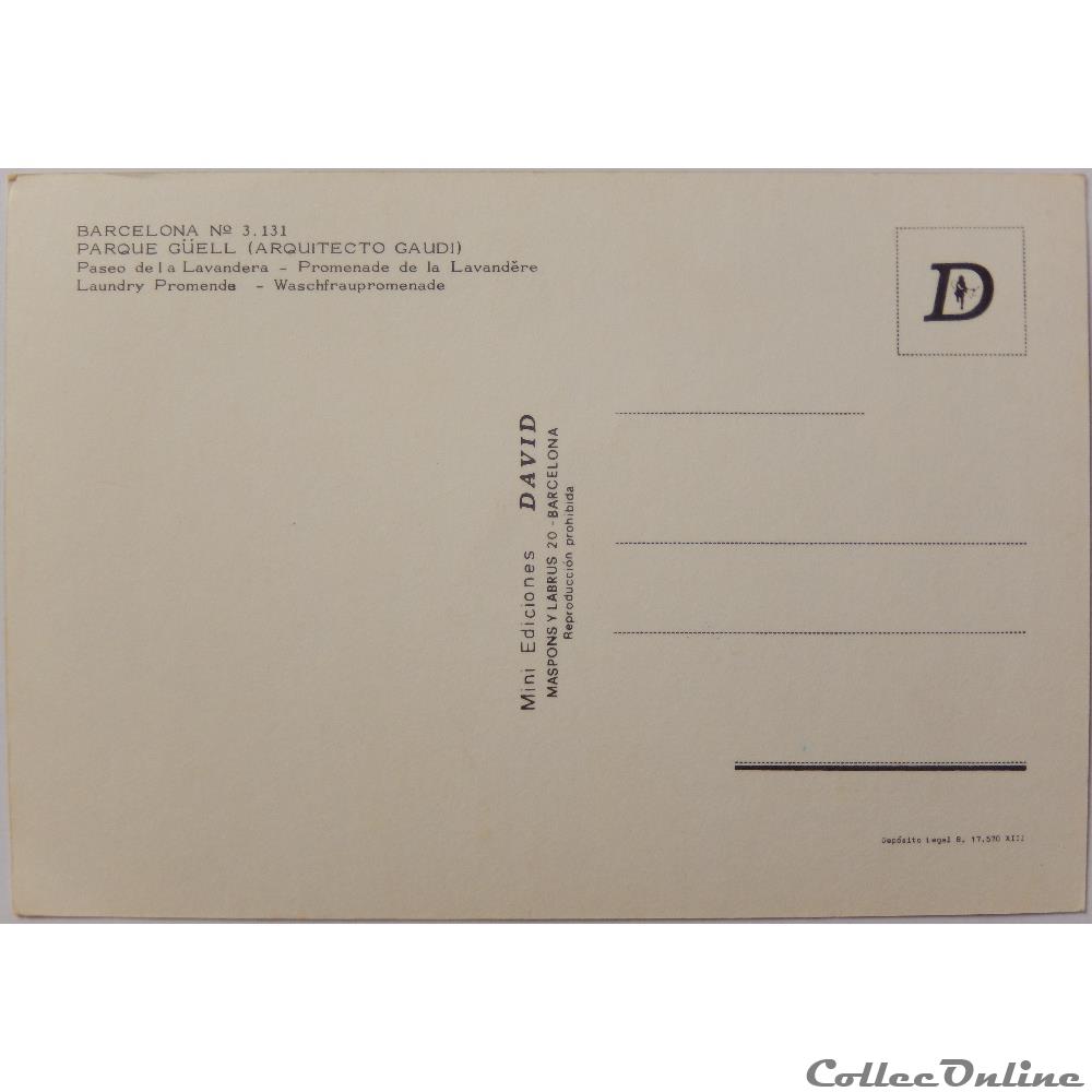 CP d'Espagne, Catalogne, Barcelone carte postale europe rhone alpe cp espagne catalogne barcelone