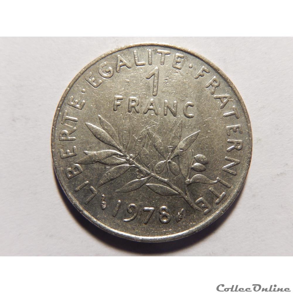 1 franc semeuse 1978 monnaie france moderne 1 franc semeuse 1978