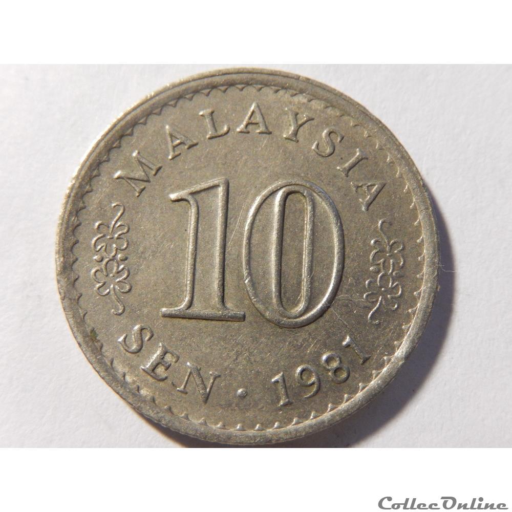 10 sen de 1981 monnaie monde malaisie 10 sen de 1981