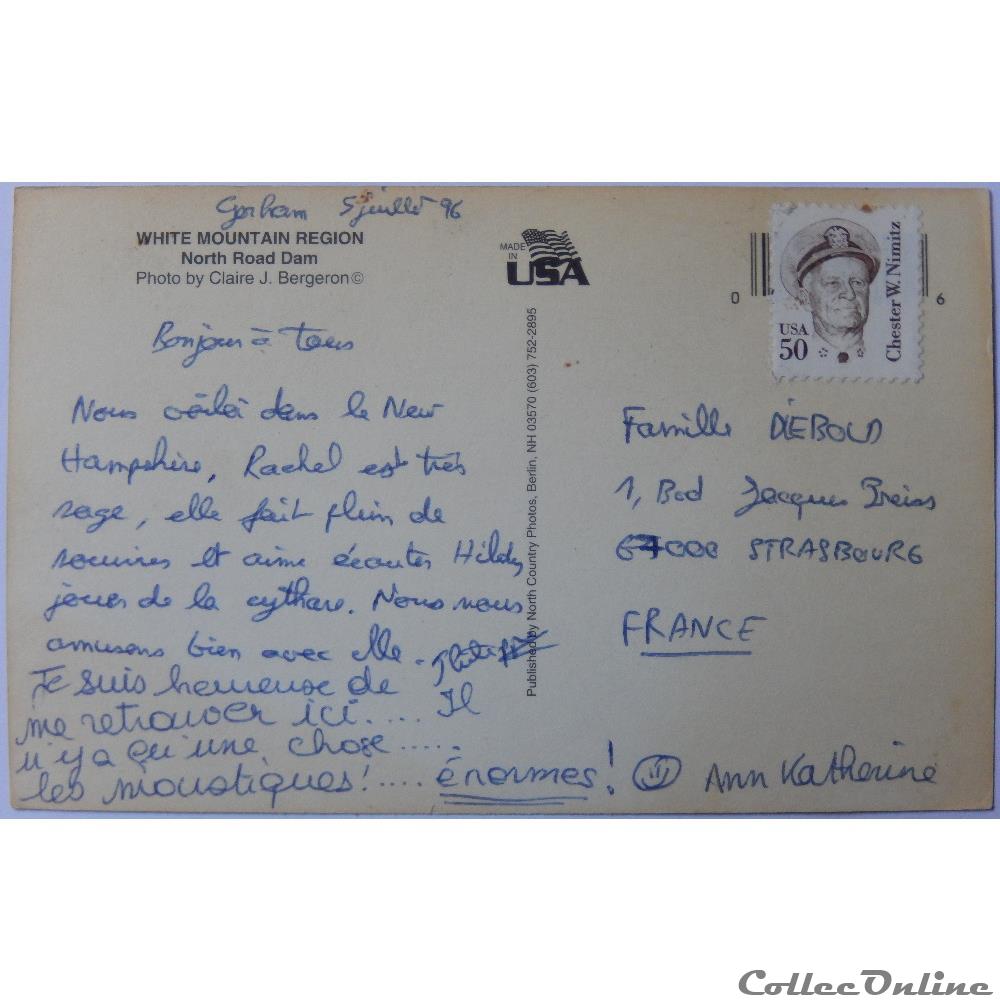 CP des Etats-Unis, New Hampshire carte postale amerique franche comte cp des etats unis new hampshire