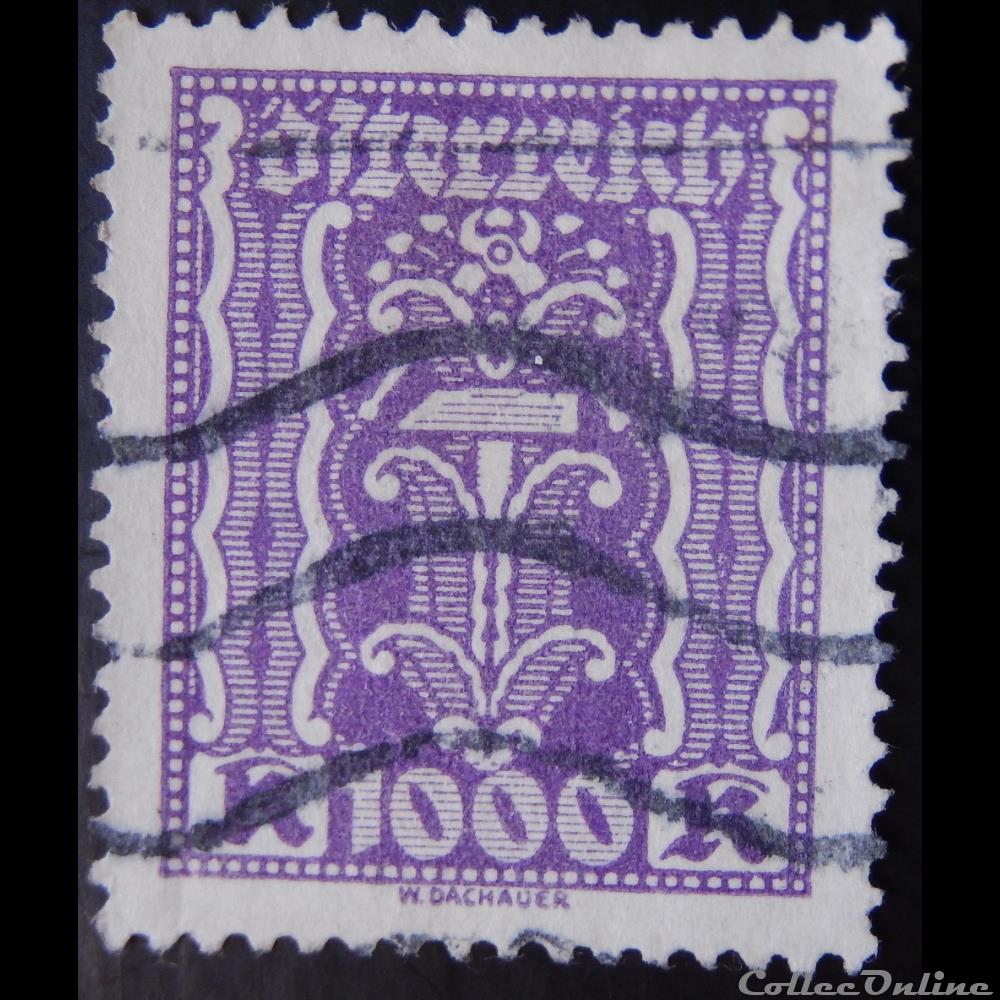 Autriche 00316 symbolisme : marteau et pince 1000kr de 1923 timbre europe autriche 00316 symbolisme marteau et pince 1000kr de 1923