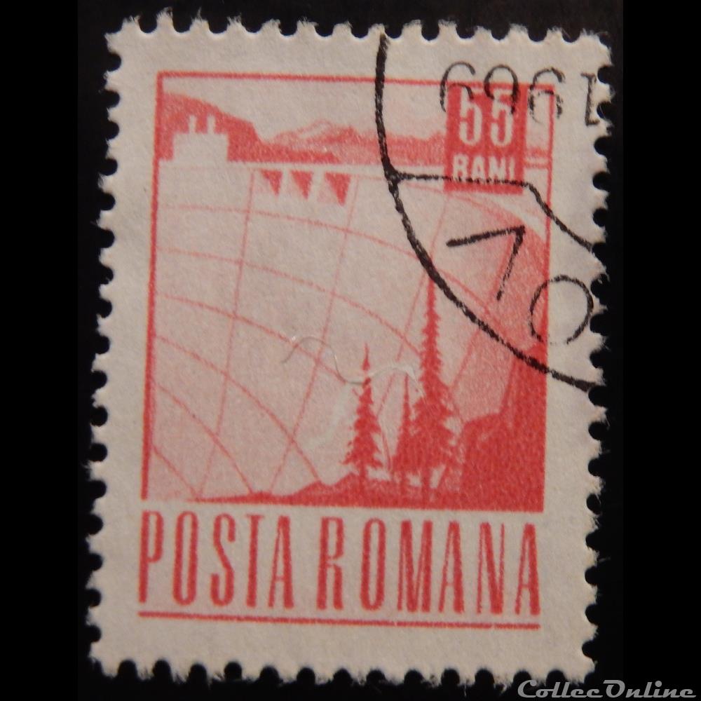 Roumanie 02351A Barrage 55 Bani de 1969 timbre europe roumanie 02351a barrage 55 bani de 1969