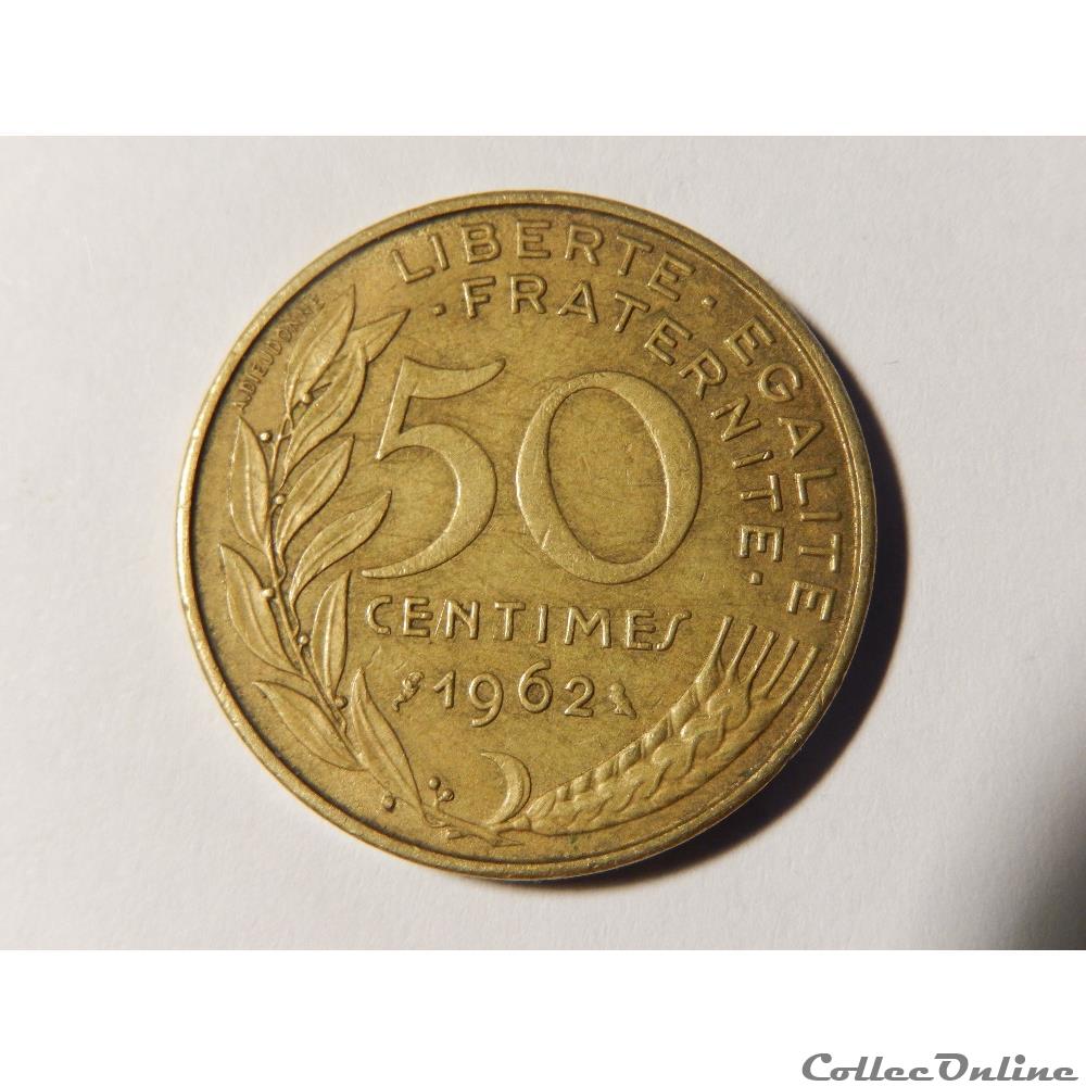 50 centimes Mariannes 1962 monnaie france moderne 50 centimes mariannes 1962
