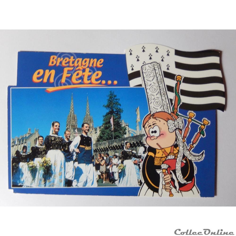 carte postale france bretagne cp du finistere quimper