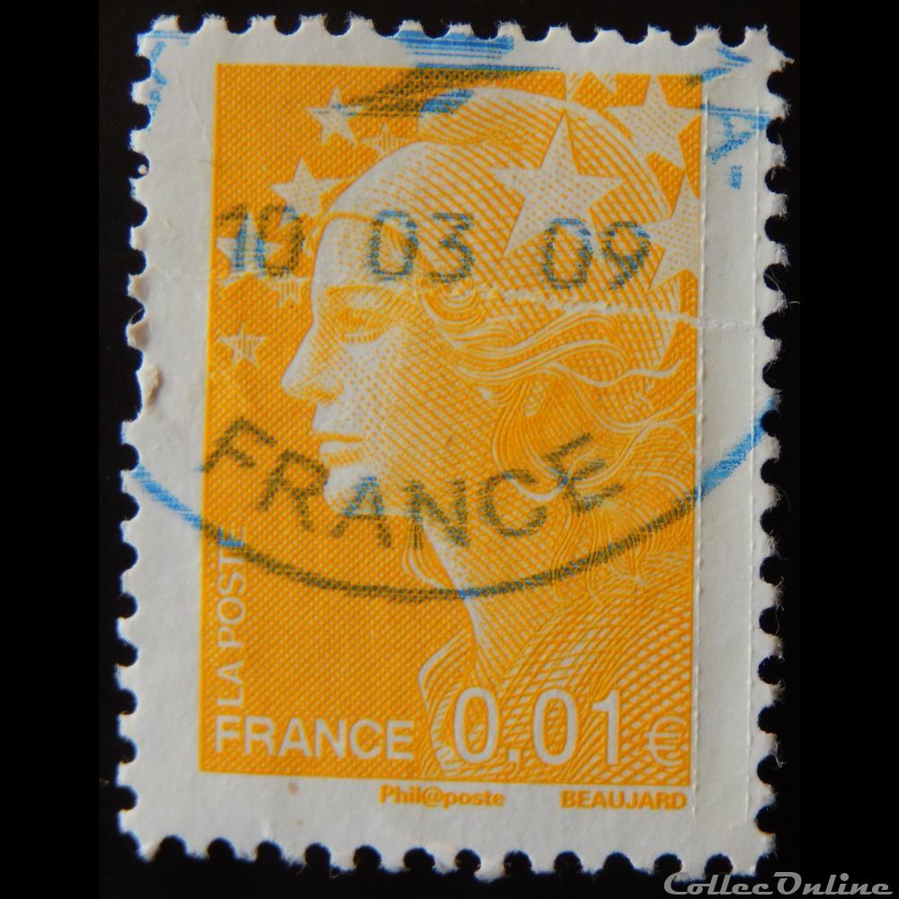 04226 Marianne de Beaujard 0,01 euro jaune 2 timbre france 04226 marianne de beaujard 0 01 euro jaune