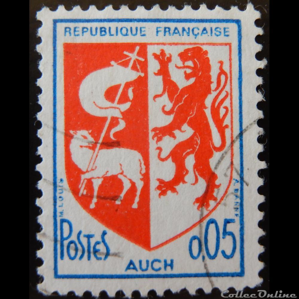 01468 Blason d'Auch 0.05F timbre france 01468 blason auch 0 05f