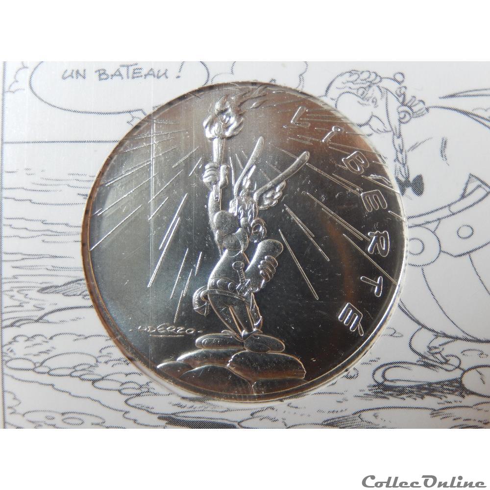 10 euros, Astérix et liberté Flambeau 2015 monnaie france 10 euros asterix et liberte flambeau 2015