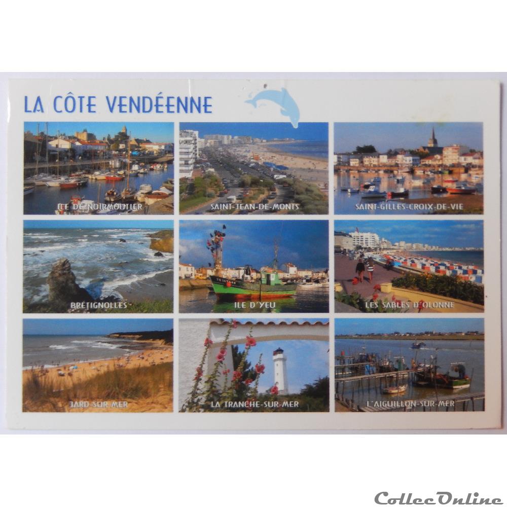 carte postale france pay loire cp de vendee la cote vendeenne