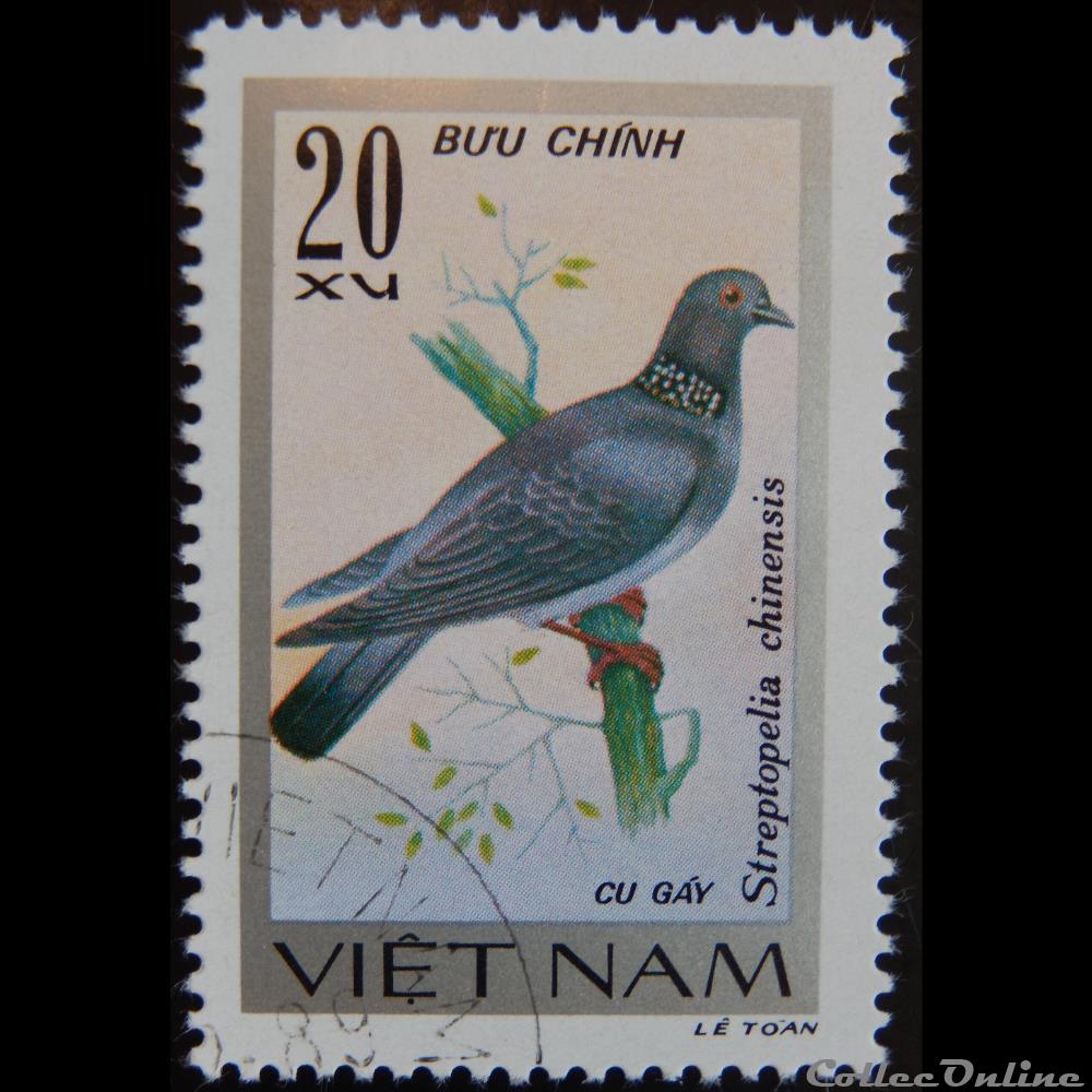 timbre asie viet nam 00086 tourterelle tigrine 20xu de 1978