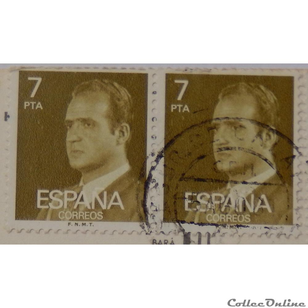 Espagne 01994 roi Juan Carlos I 7Ptas de 1976 timbre europe espagne 01994 roi juan carlos i 7ptas de 1976